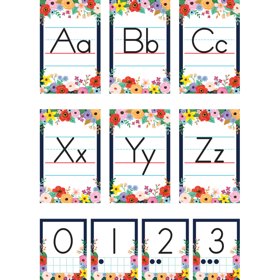 Teacher Created Resources Wildflowers Alphabet Bulletin Board (TCR 6818)