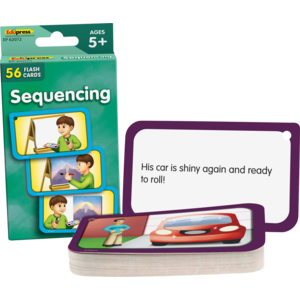 Teacher Created Sequencing Flash Cards, 3" x 5", 56 Pack (EP 62072)