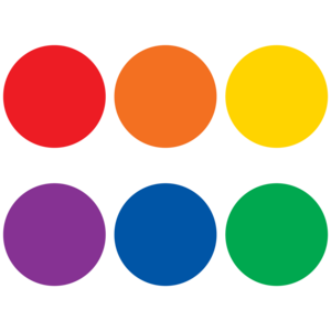 Teacher Created Spot On Carpet Markers Colorful Circles - 7", 6 Count (TCR 77001)