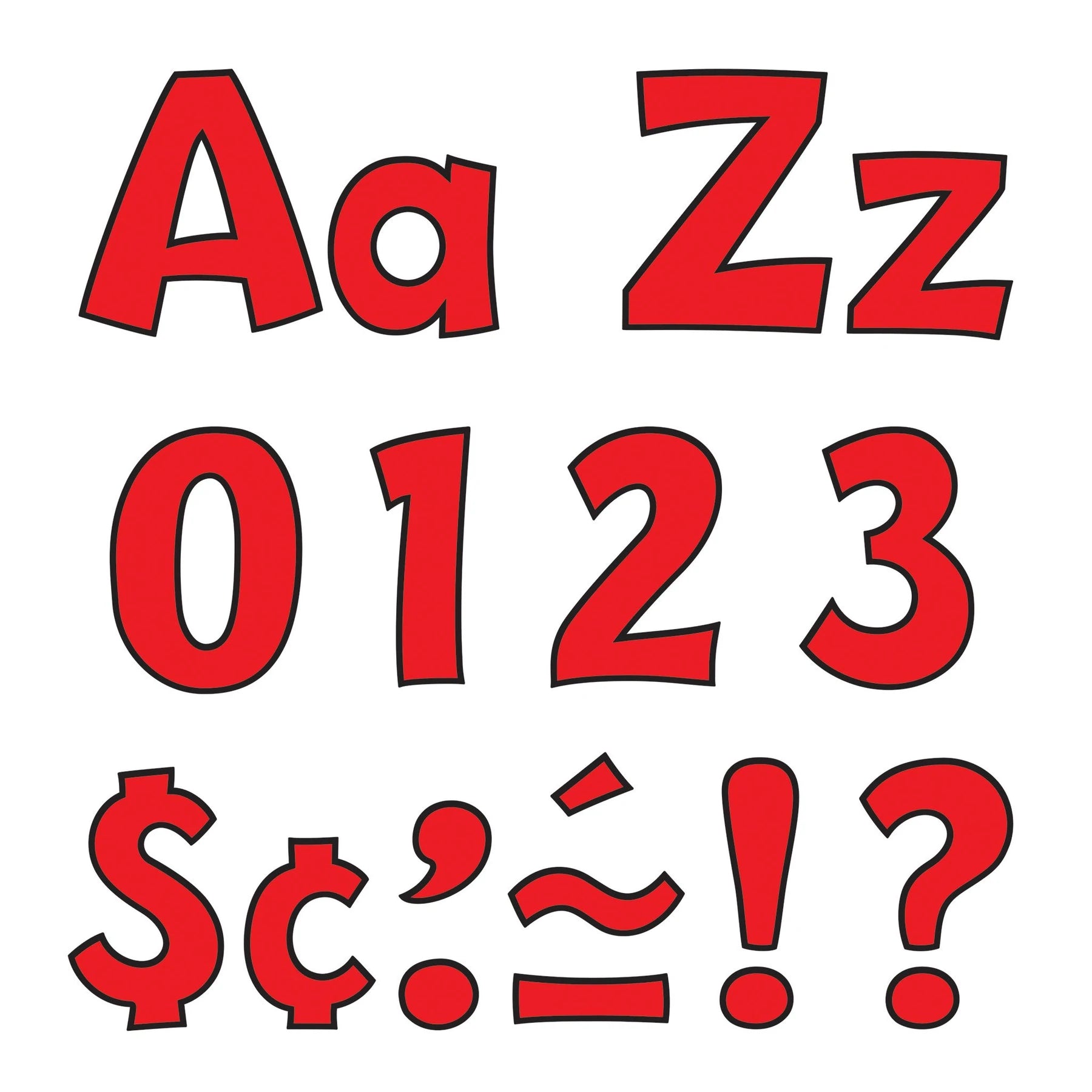 Trend Red 4-Inch Playful Uppercase / Lowercase Combo Pack (English/Spanish) Ready Letters (T79742)