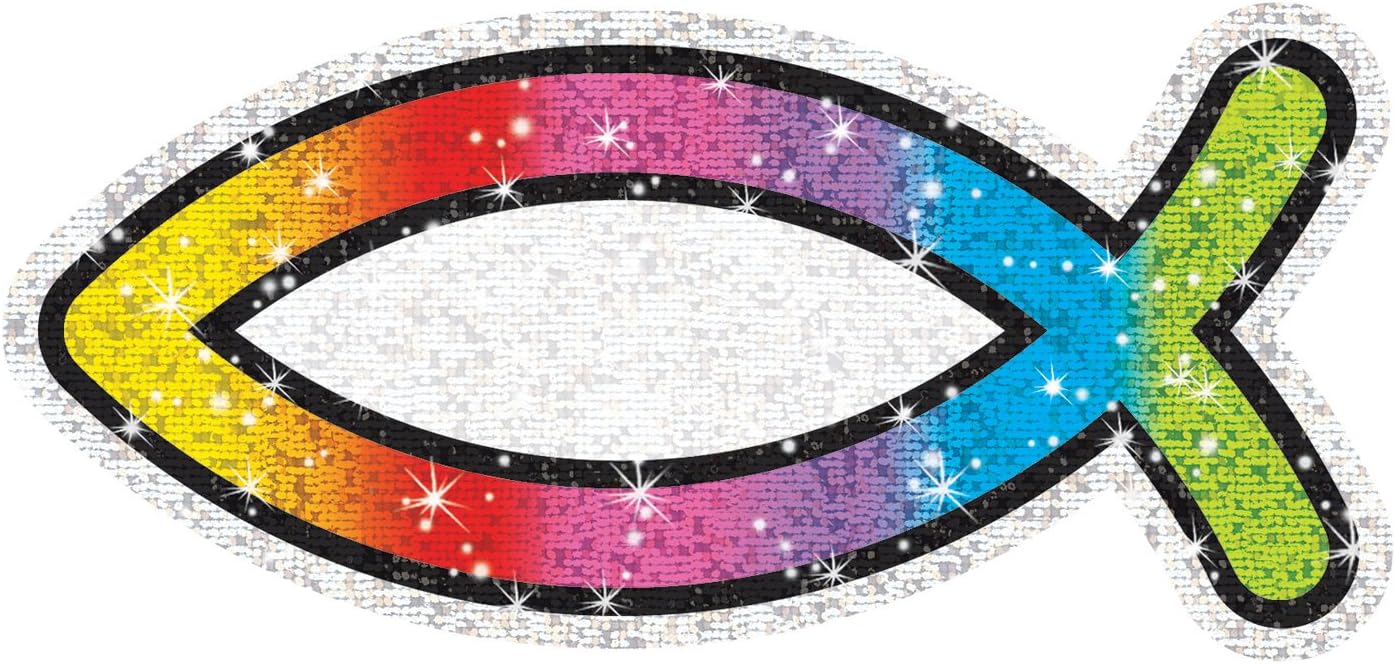 Trend Sparkle Rainbow Fish Accent Cut Out (T 10401)