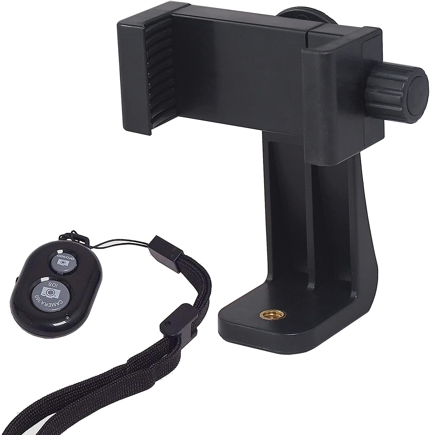 Bestshoot Phone Tripod Mount Adapter & Smartphone Remote Controller,Smartphone Holder Clip