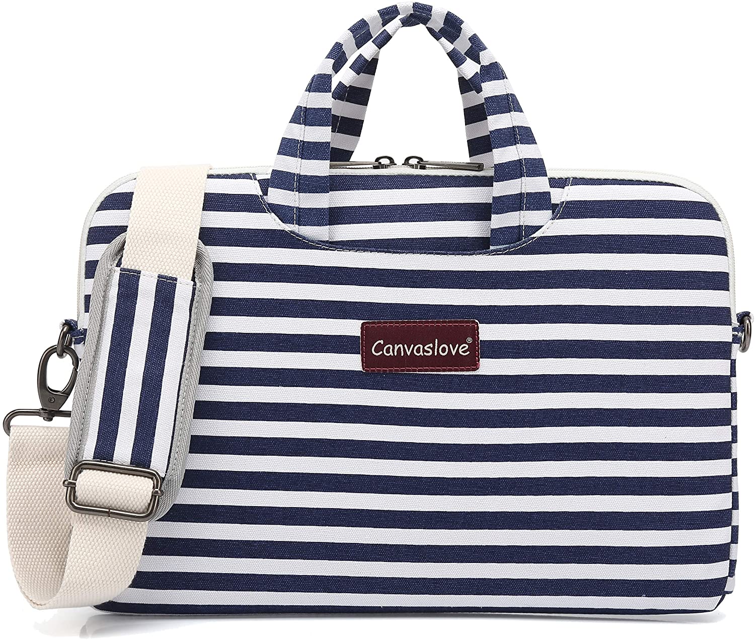 CANVASLOVE BRETON TOP PATTERN WATER RESISTANT LAPTOP BAG 15.6"