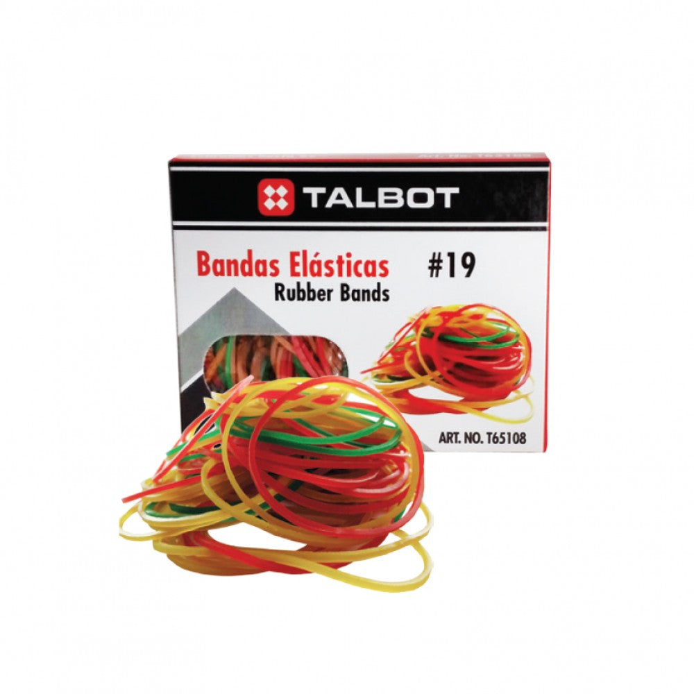 TALBOT RUBBER BAND: 100G ASSORTED