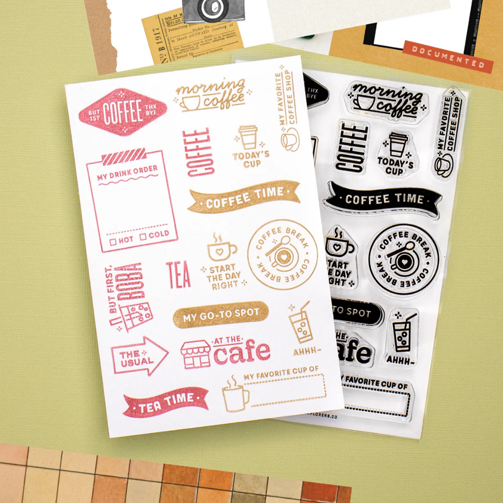 Everyday Explorers Co 4x6 Clear Stamp Set - At The Cafe