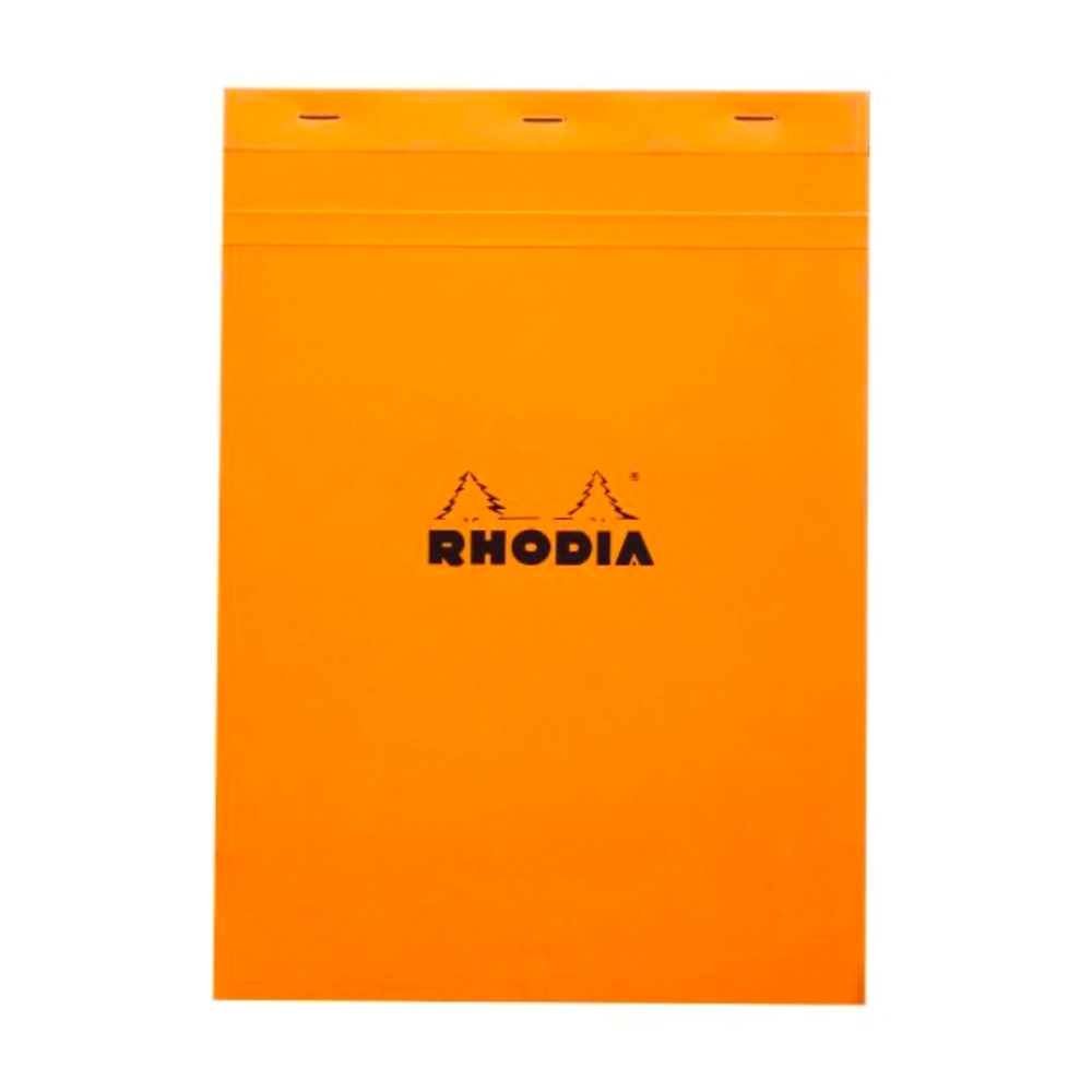 Rhodia #19 Top Staplebound A4  Graph Notepad - Orange