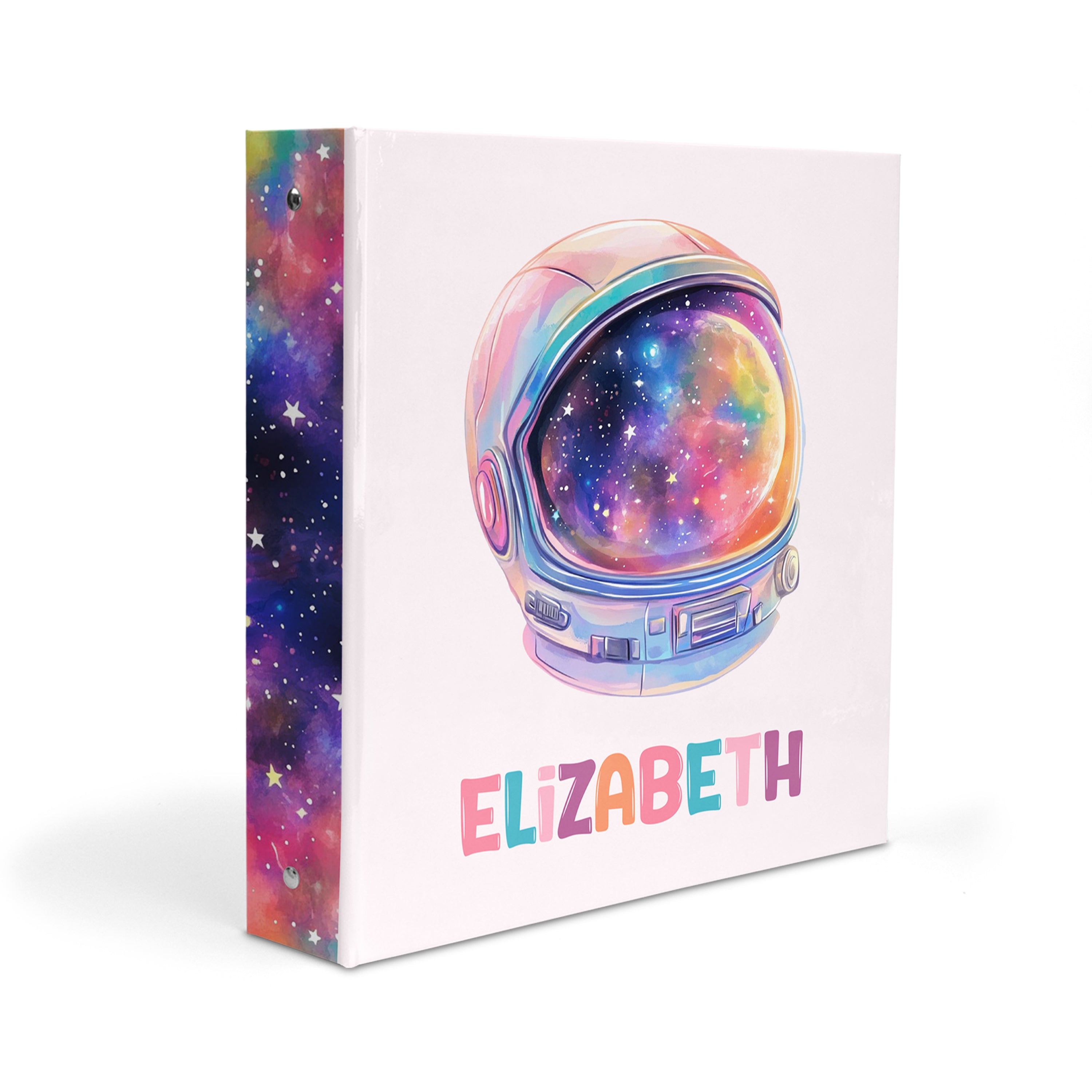 Astronaut Galaxy Personalized Custom 2" 3 Ring Binder  School Office Supplies