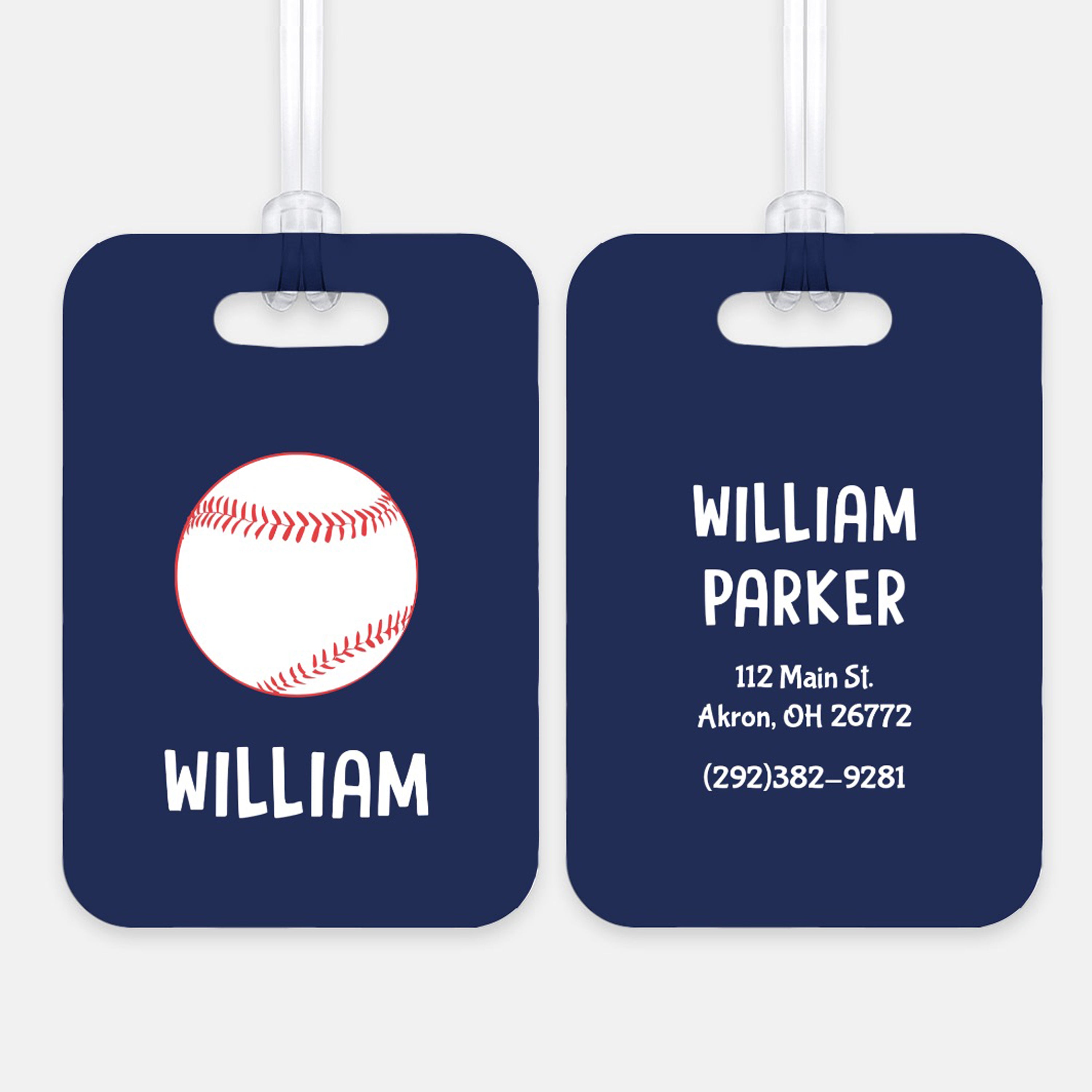 Baseball Sports Luggage Bag Tag Personalized CustomAluminum Tag