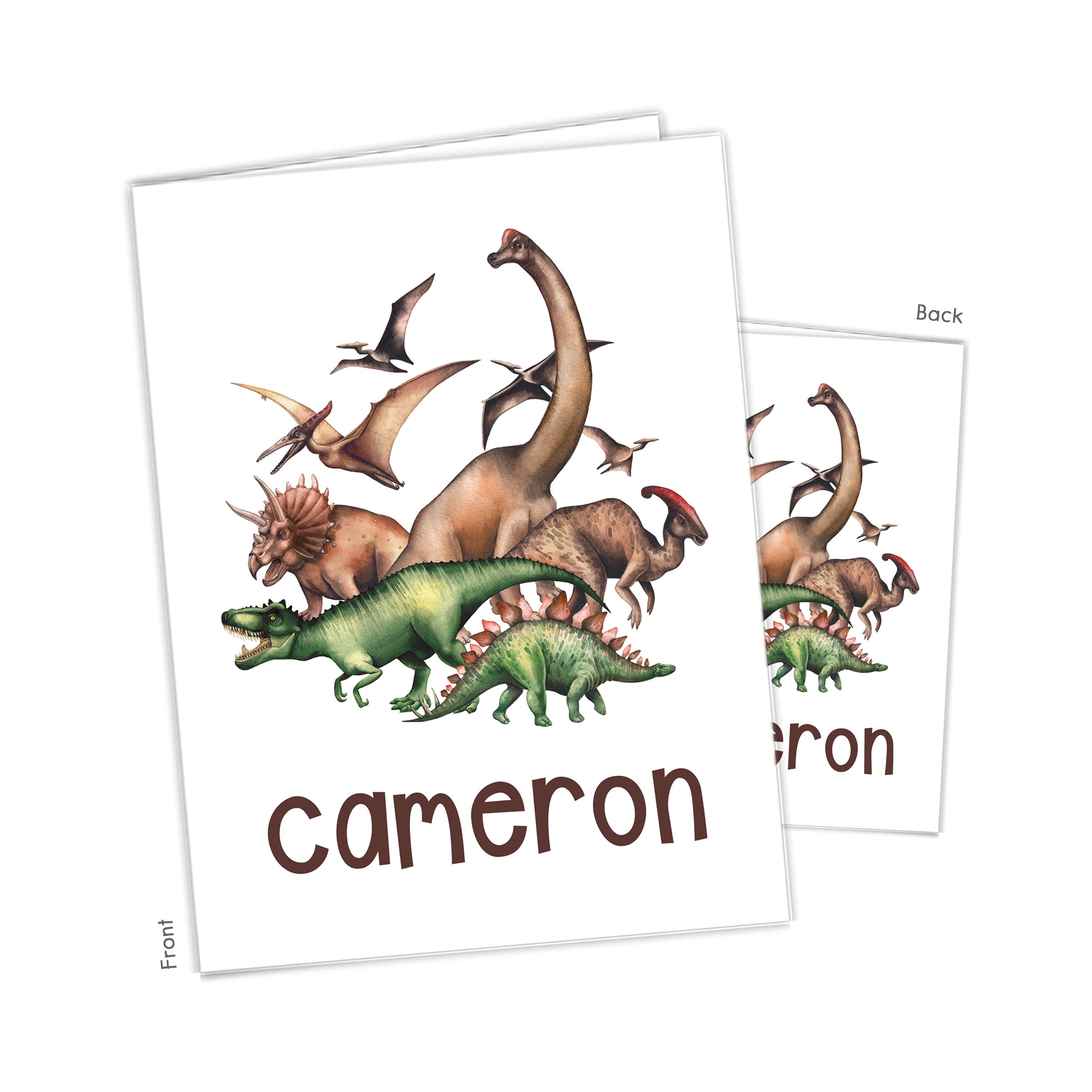 Dinosaur Dino T-Rex T Rex Personalized Custom 2-Pocket Folder  School Office Supplies1 - 2Pocket Folder