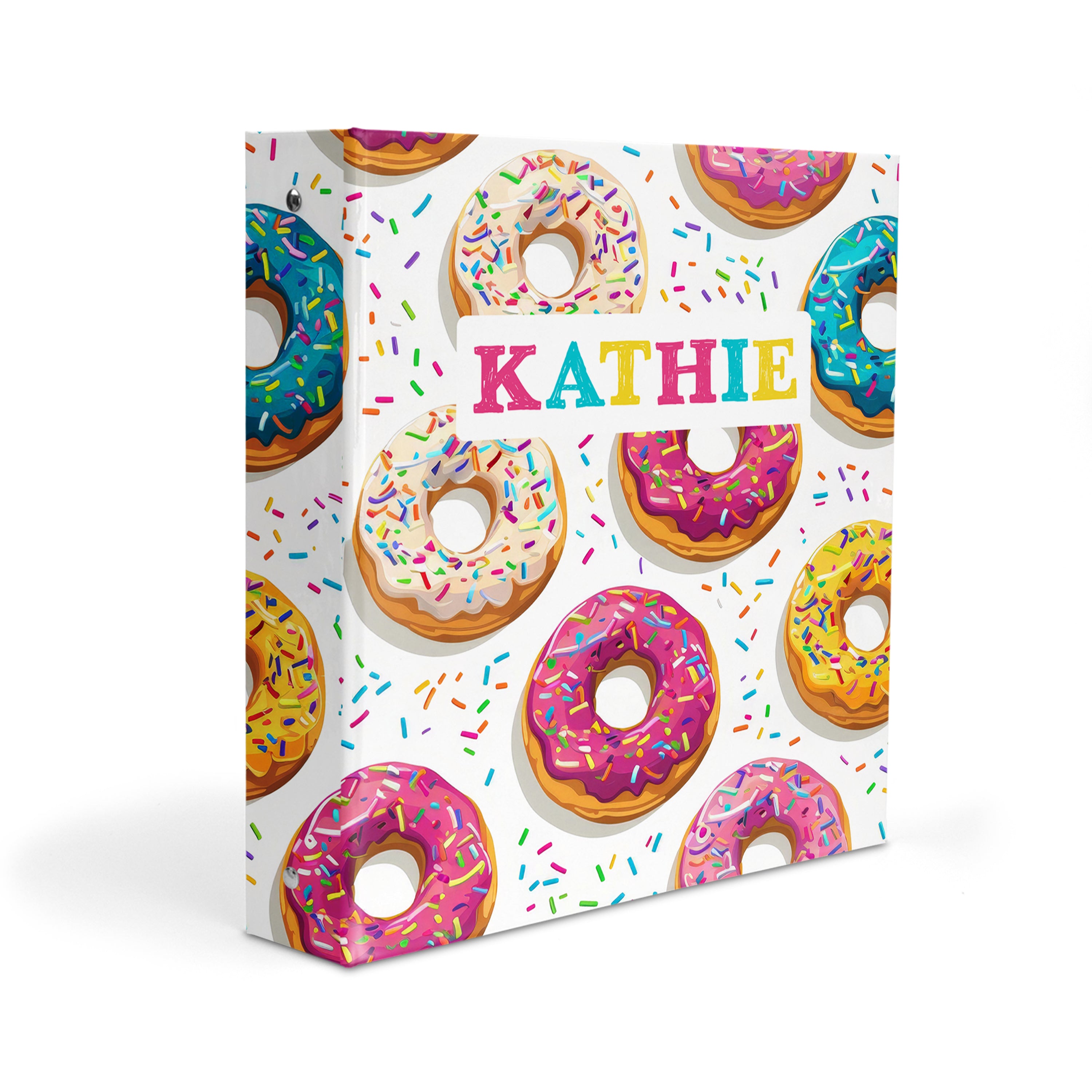Doughnut Personalized Custom 2" 3 Ring Binder  School Office Supplies