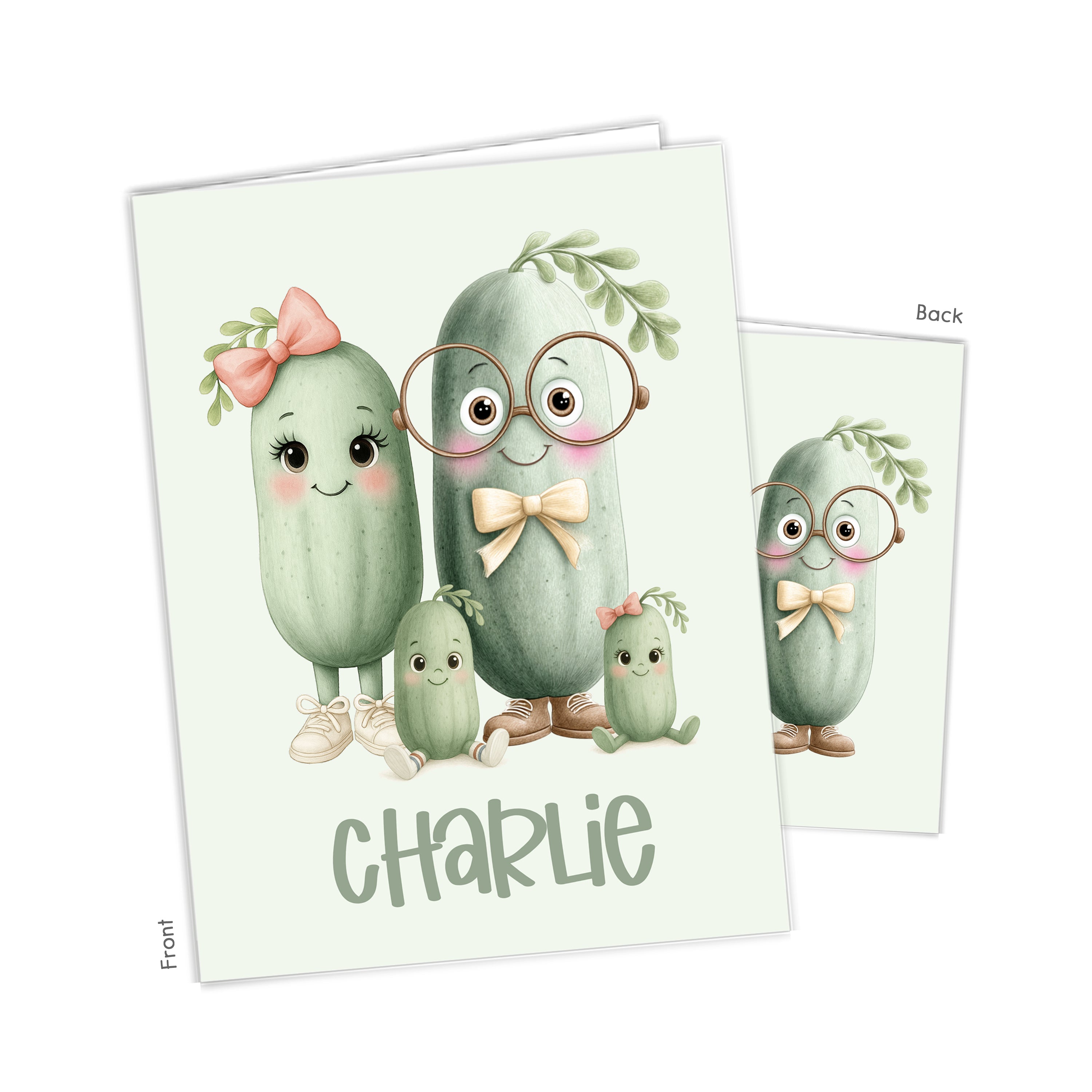 Pickle Family Personalized Custom 2-Pocket Folder  School Office Supplies1 - 2Pocket Folder