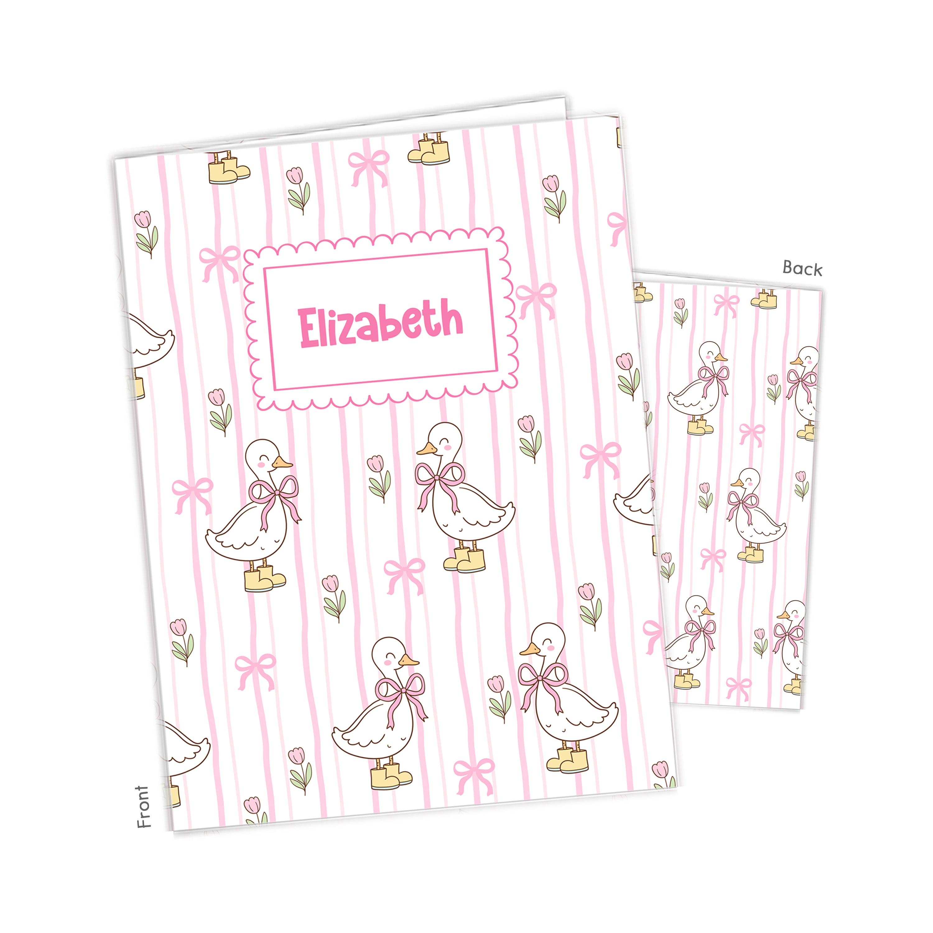 Silly Goose Geese Personalized Custom 2-Pocket Folder  School Office Supplies1 - 2Pocket Folder