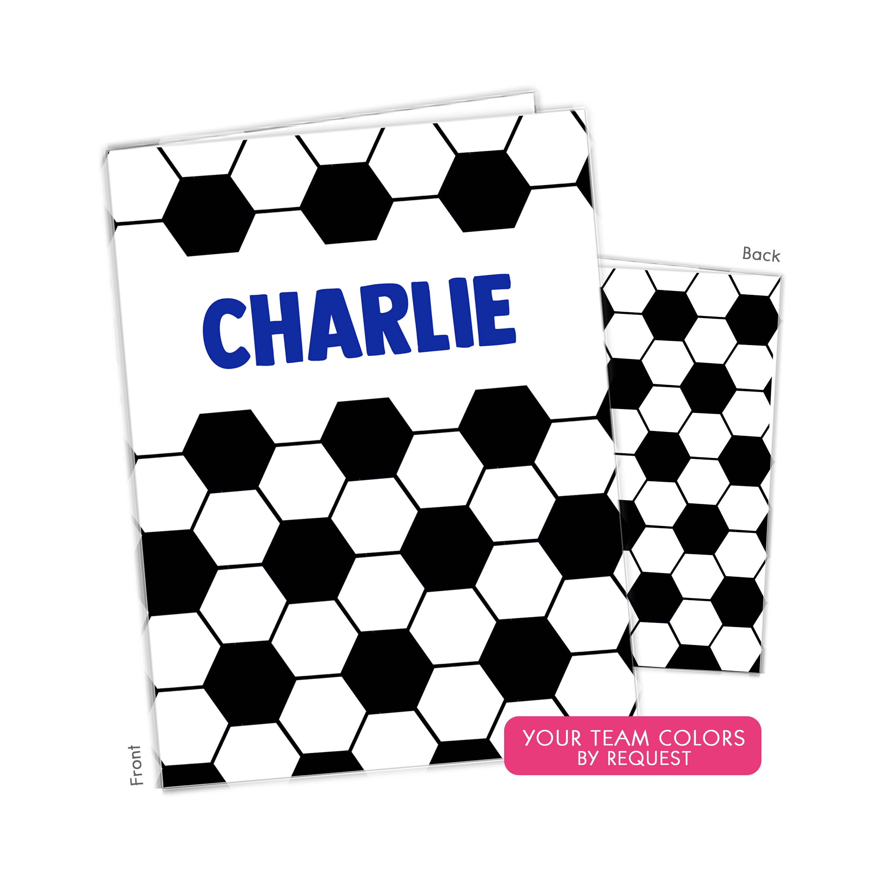 Soccer Sports Personalized Custom 2-Pocket Folder  School Office Supplies1 - 2Pocket Folder