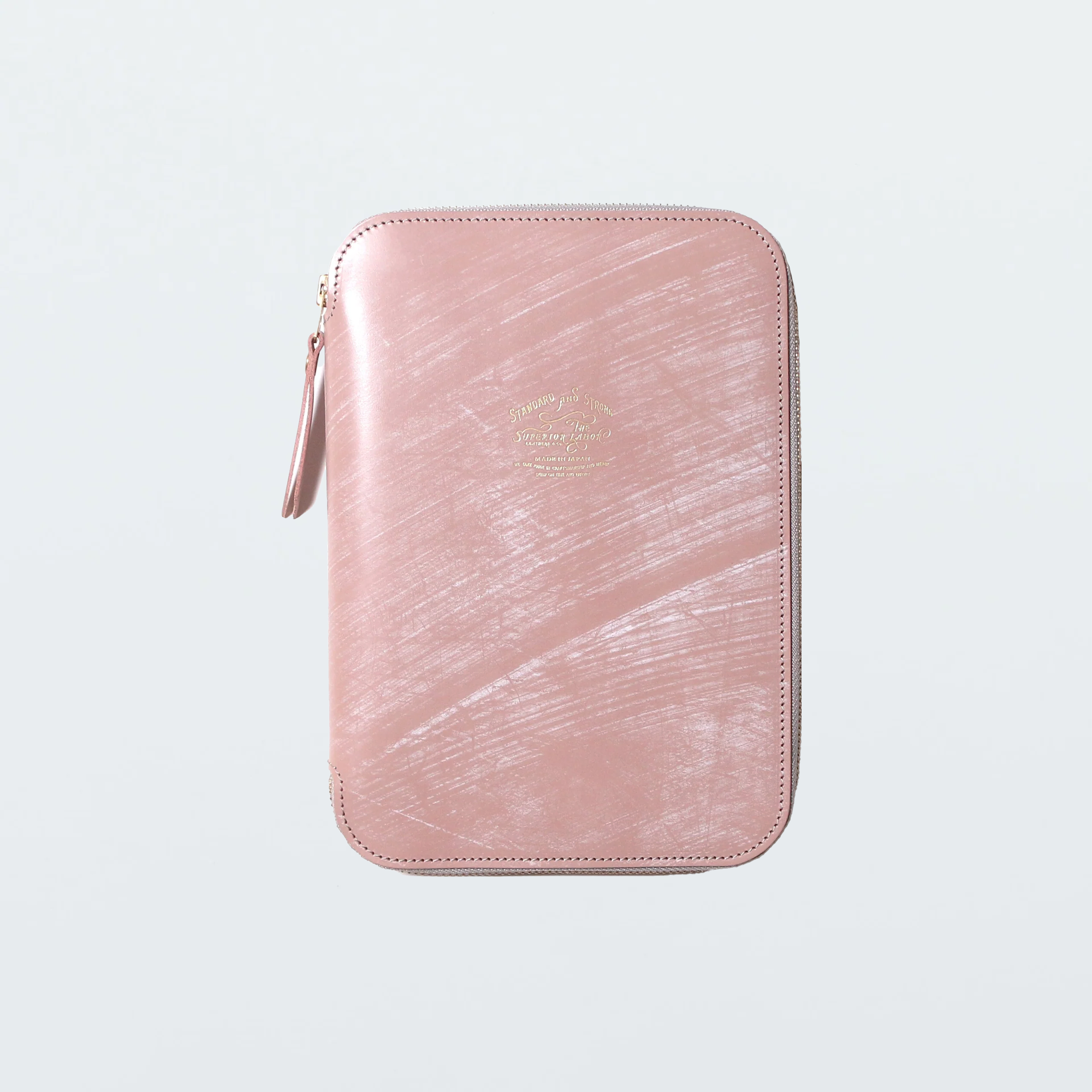 The Superior Labor Bridle Leather A5 Zip Organizer - Old Rose