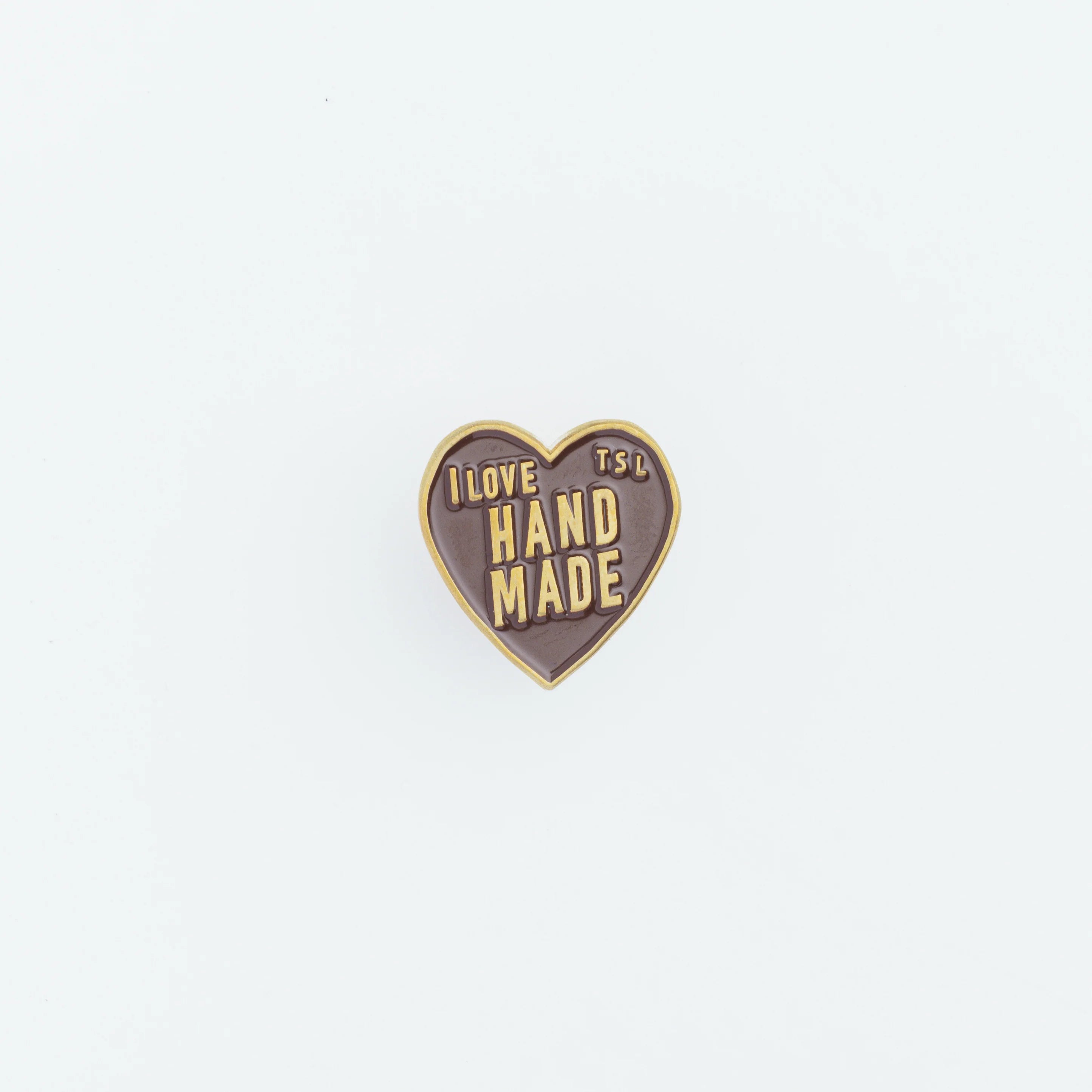 The Superior Labor Heart Logo Pin - Chocolate