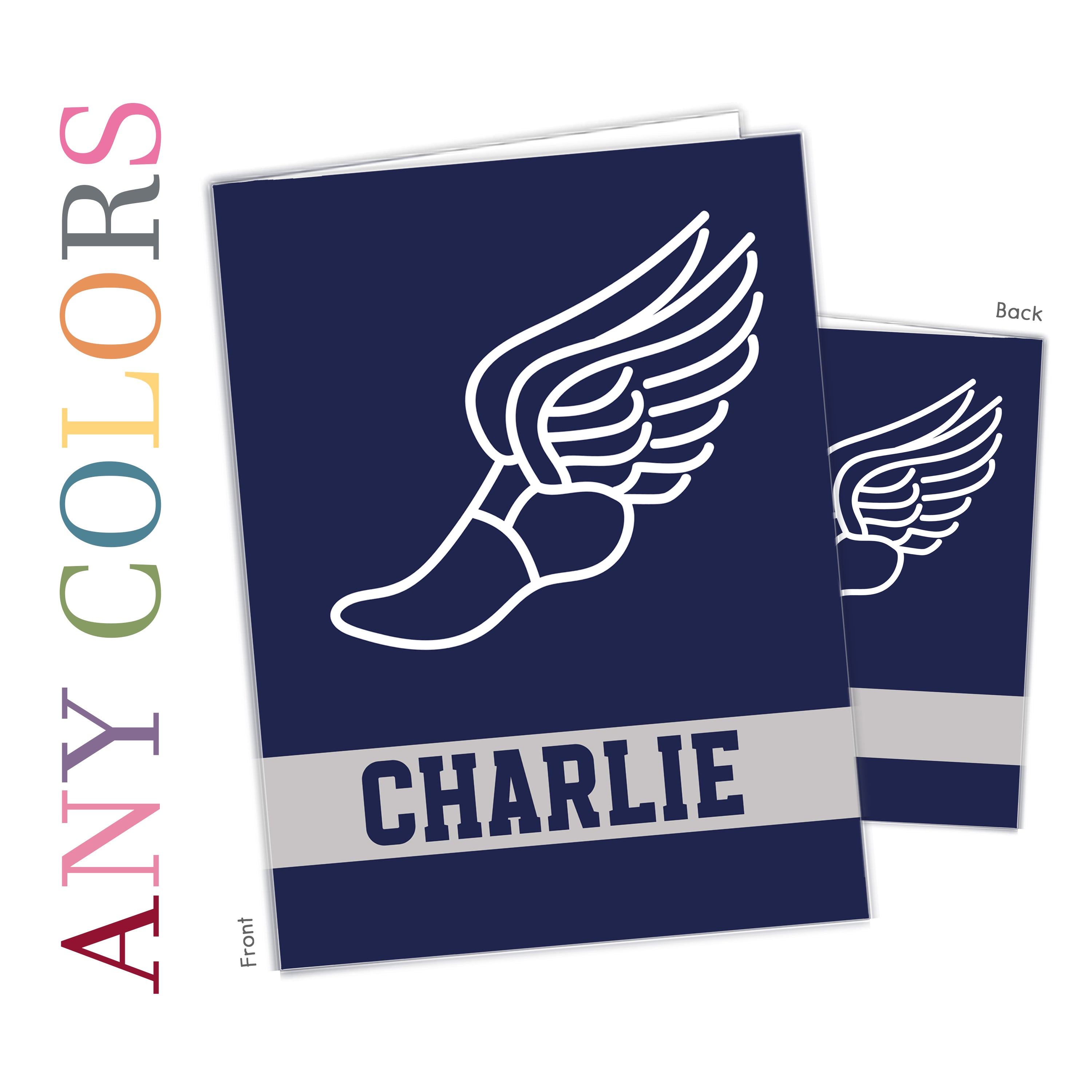 Track Running Personalized Custom 2-Pocket Folder  School Office Supplies1 - 2Pocket Folder