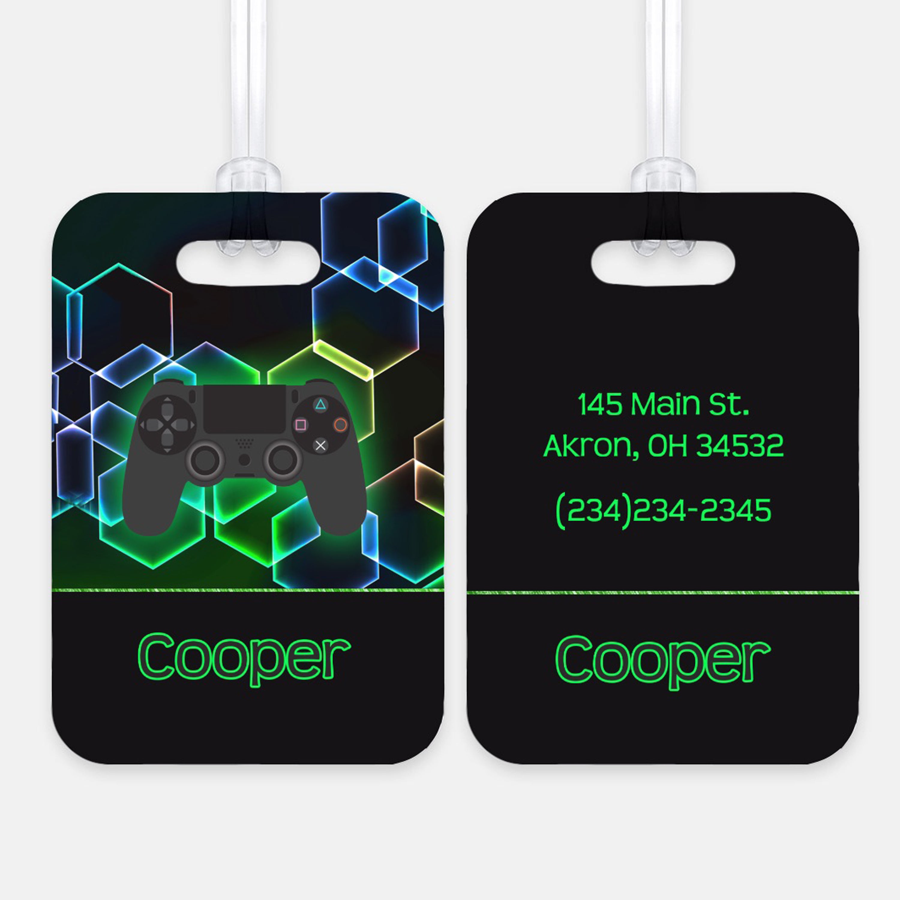 Video Game Luggage Bag Tag Personalized CustomAluminum Tag