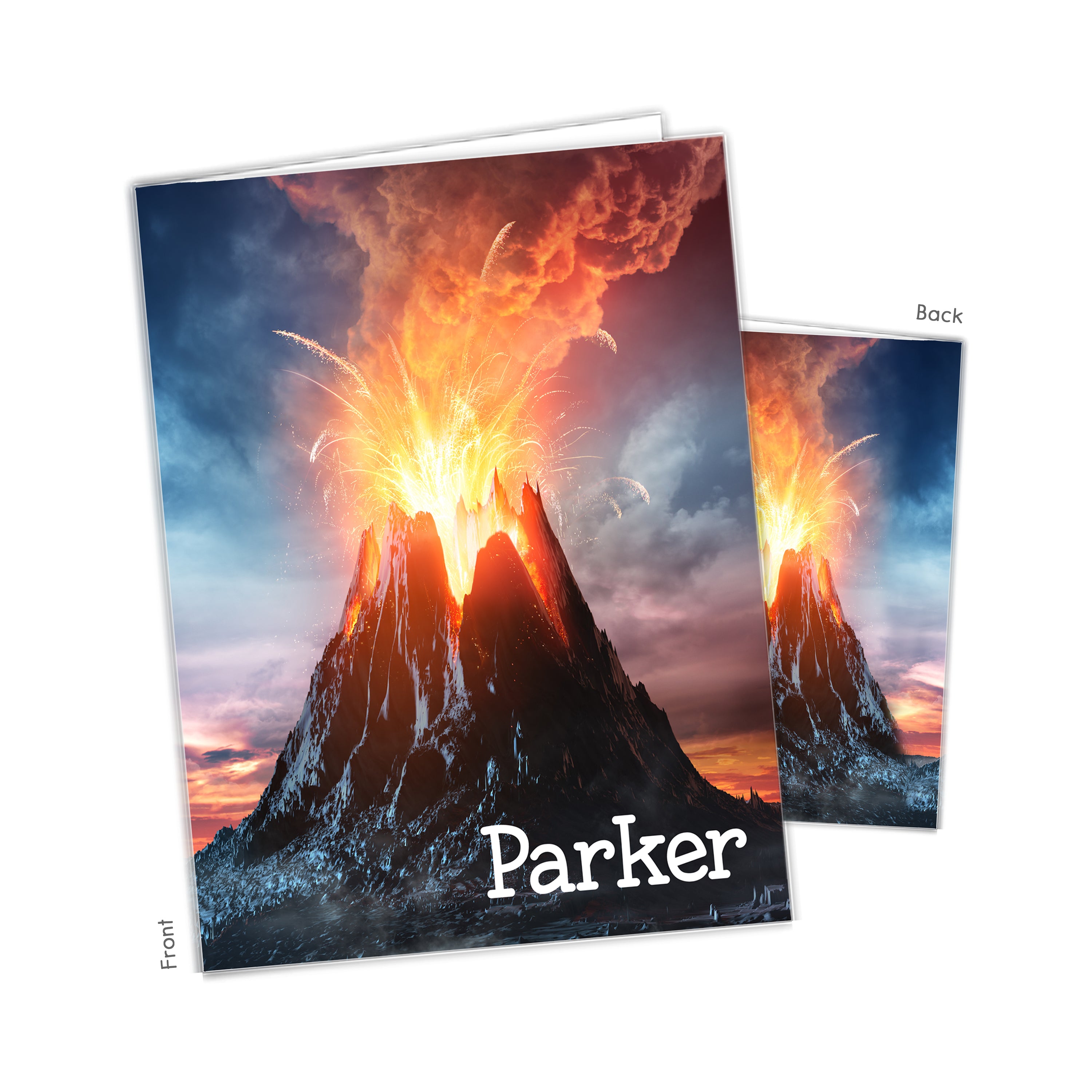 Volcano Personalized Custom 2-Pocket Folder  School Office Supplies1 - 2Pocket Folder