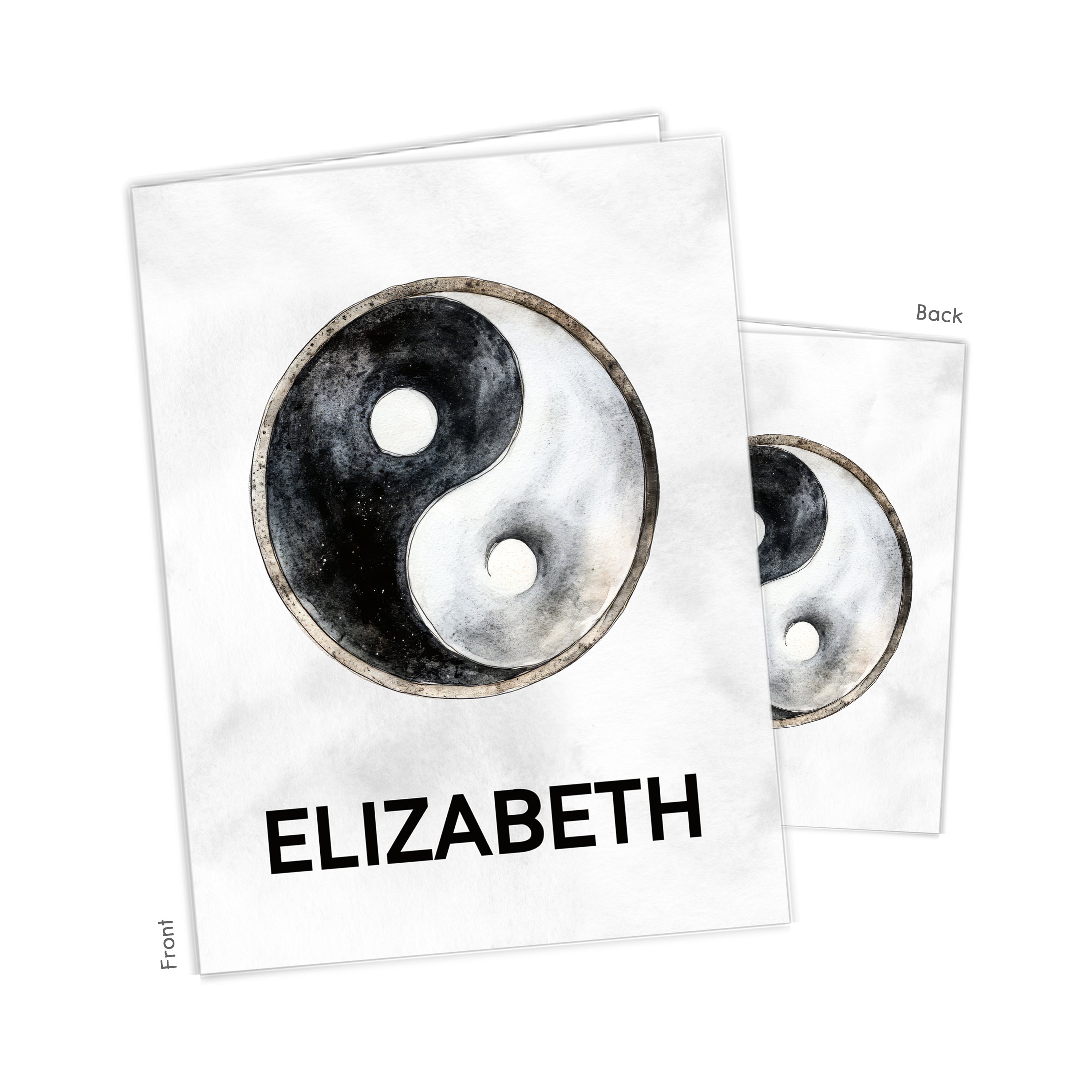 Yin Yang Personalized Custom 2-Pocket Folder  School Office Supplies1 - 2Pocket Folder