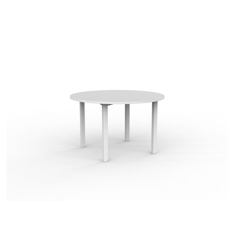 Cubit Round Meeting TableWhite / White