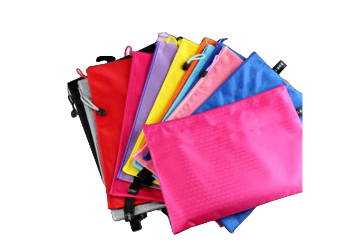 A4 Zipped Document BagAssorted