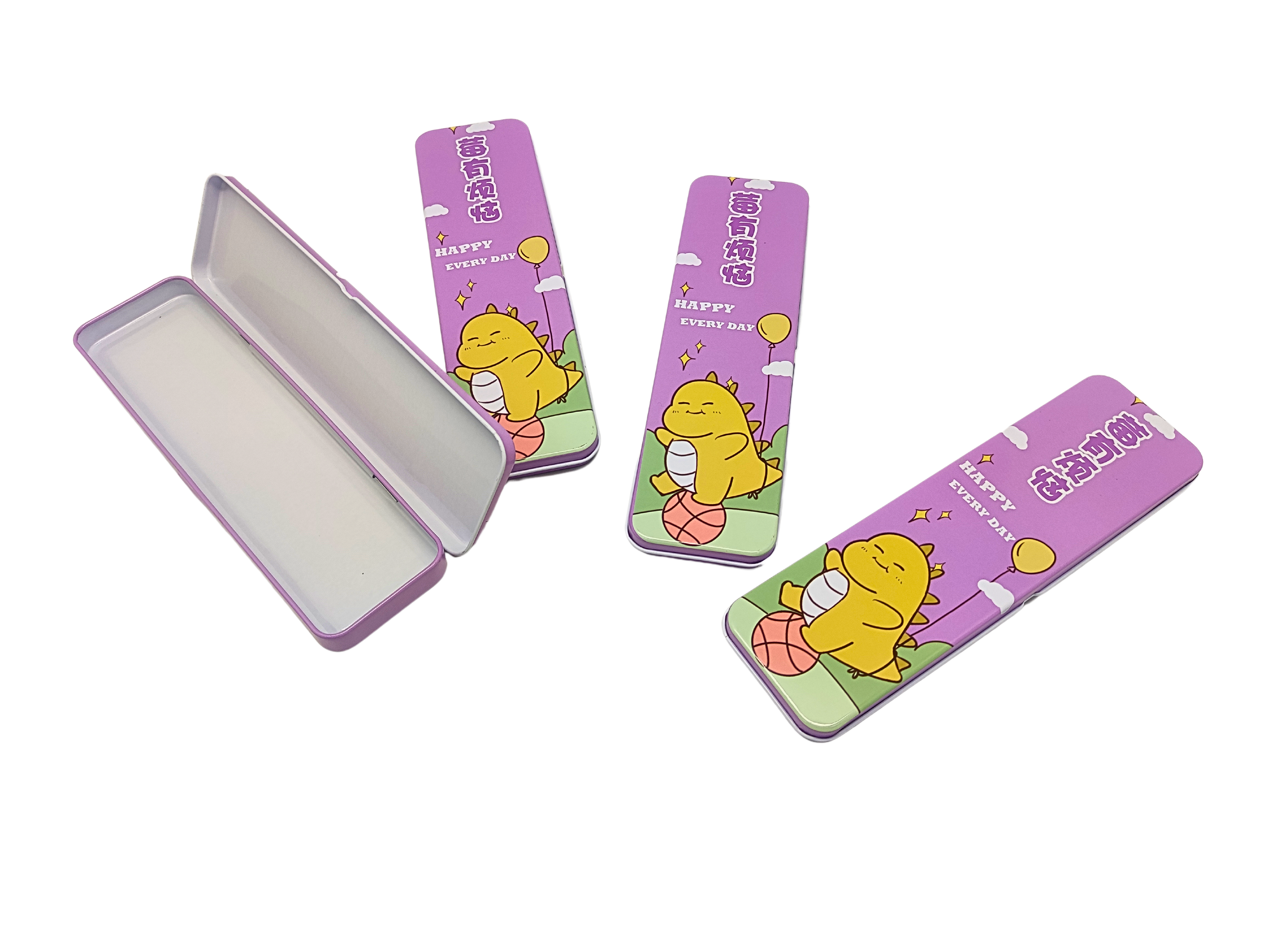 Cute Dinosaur Metal Pencil Case