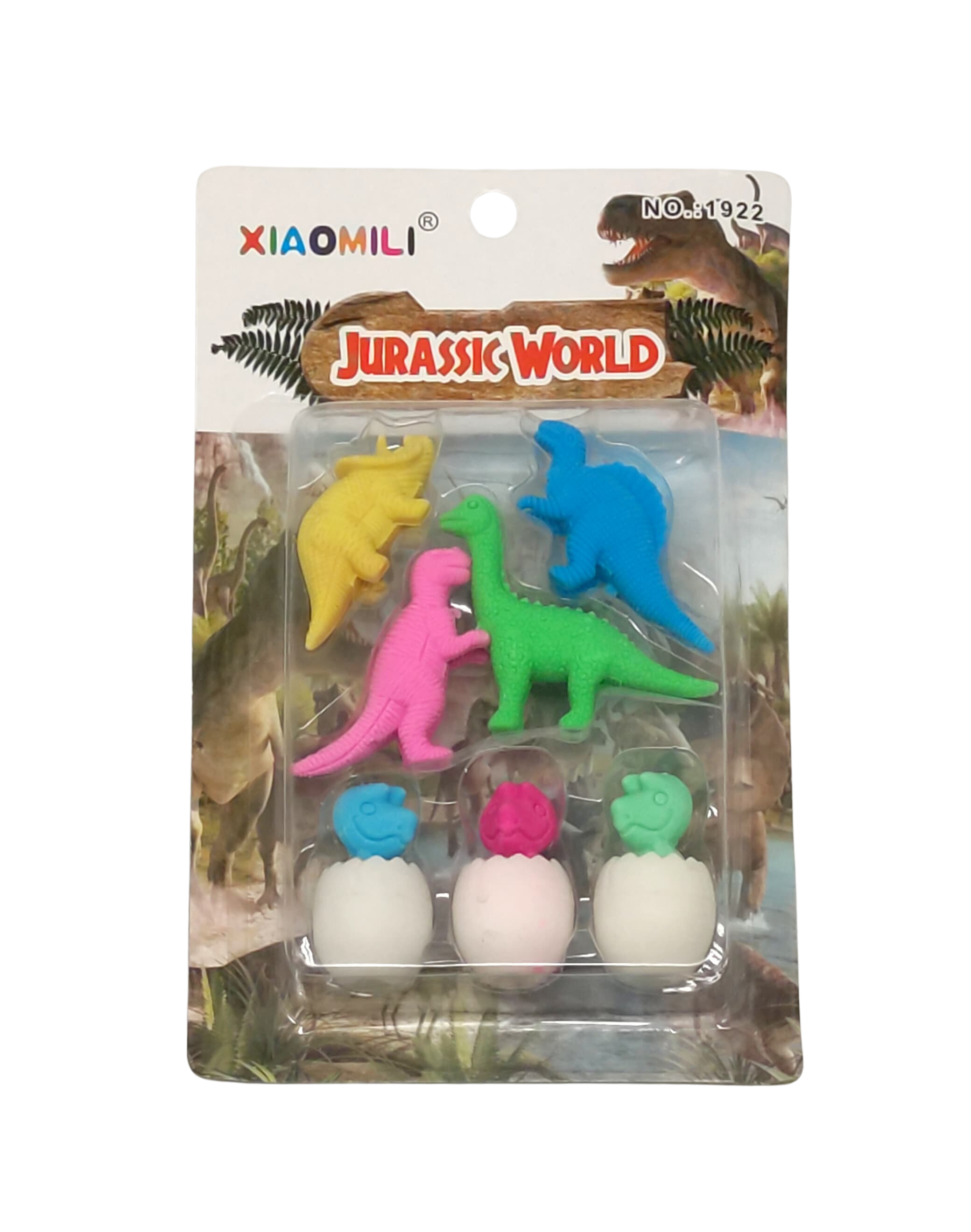 Dinosaur Jurassic Word Theme Eraser SetAssorted