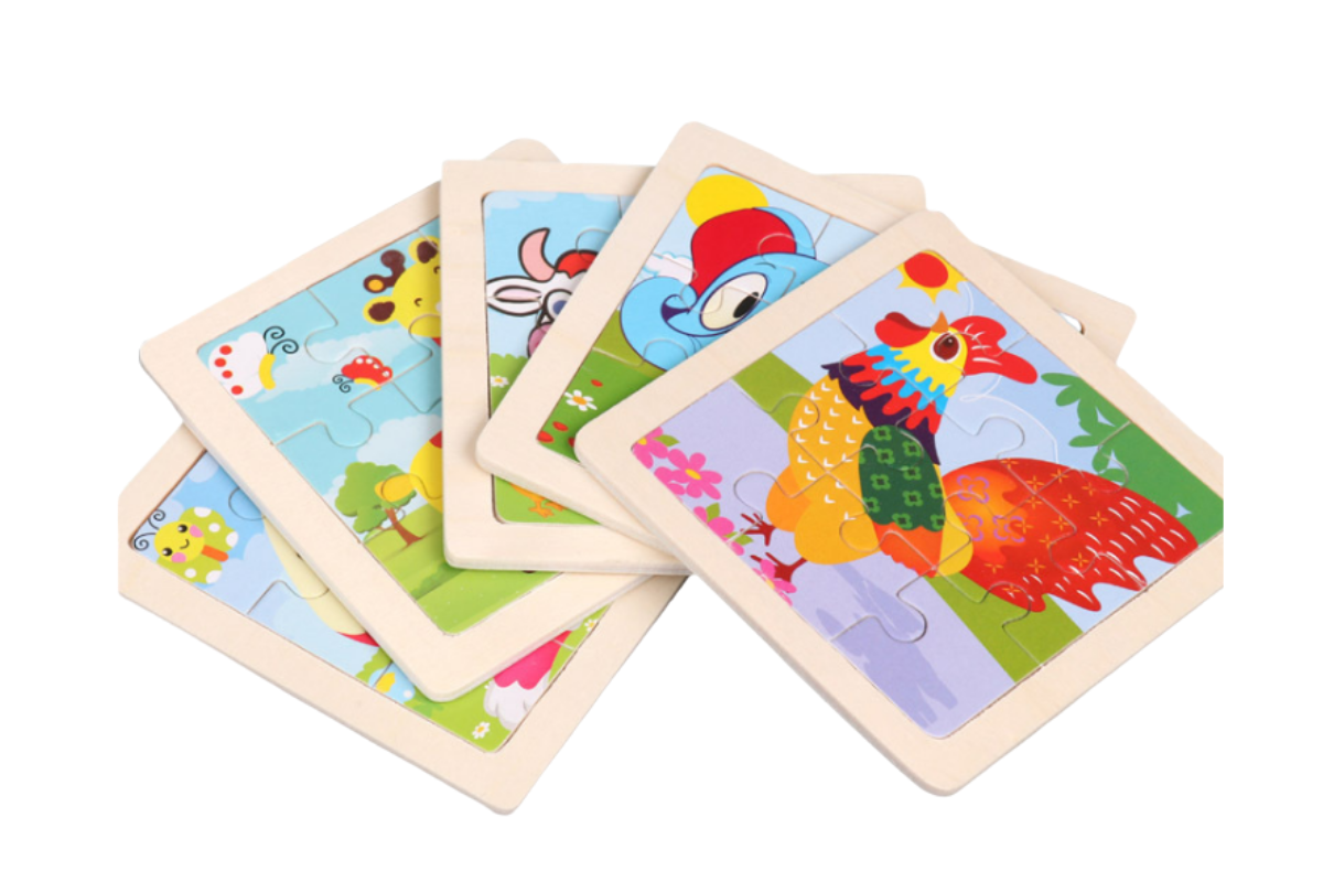 Wild Animals Mini Wooden Jigsaw PuzzleAssorted