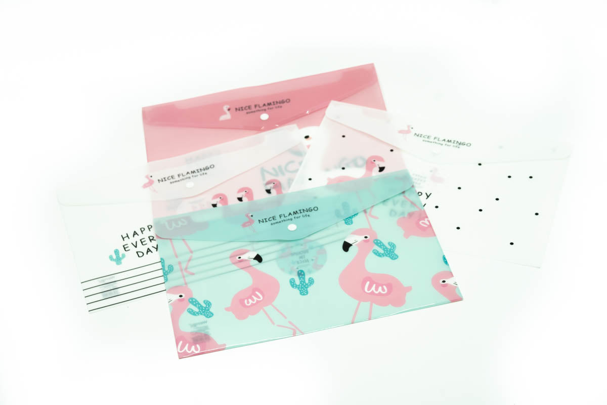 Flamingo Design PP Button File (Pack of 12pcs)Assorted