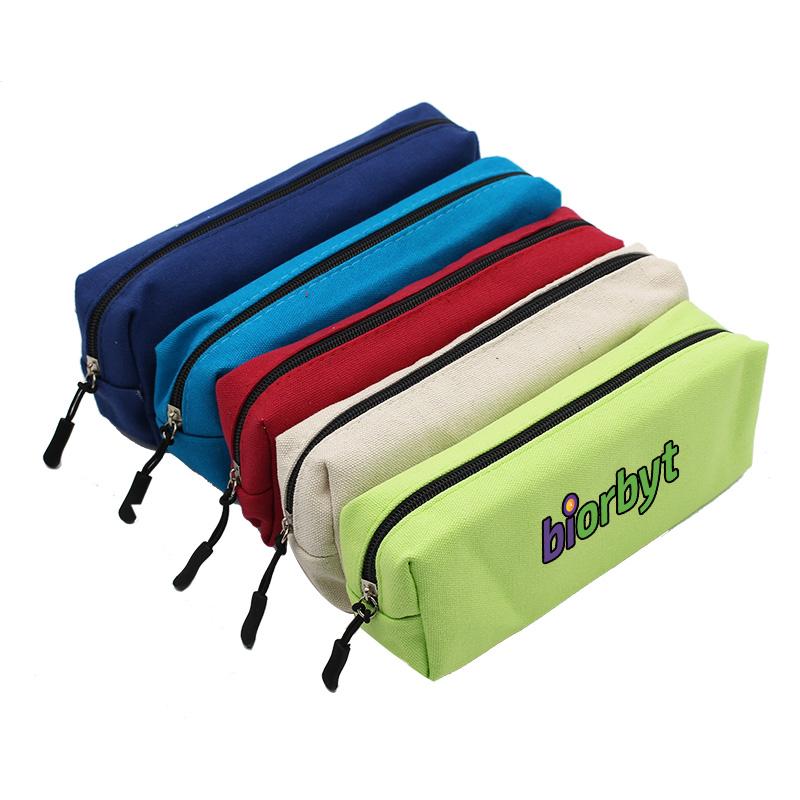 Large Rectangular Zippered Canvas Pencil Case500 