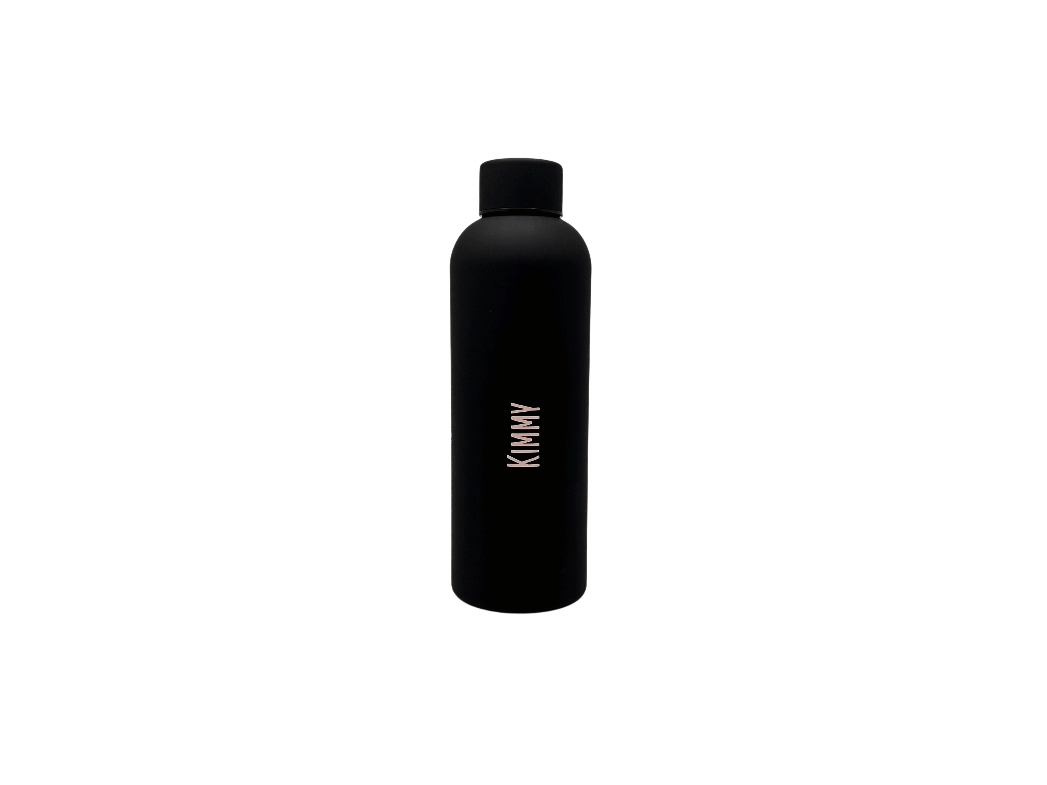 Matte Texture Insulated Vacuum Bottle (Name Printing)Black / Name Only
