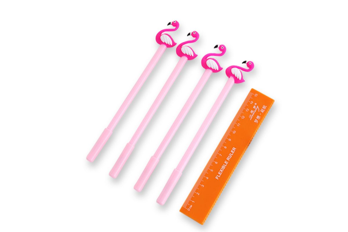 Pink Flamingo Themed Gel Ink PenAssorted