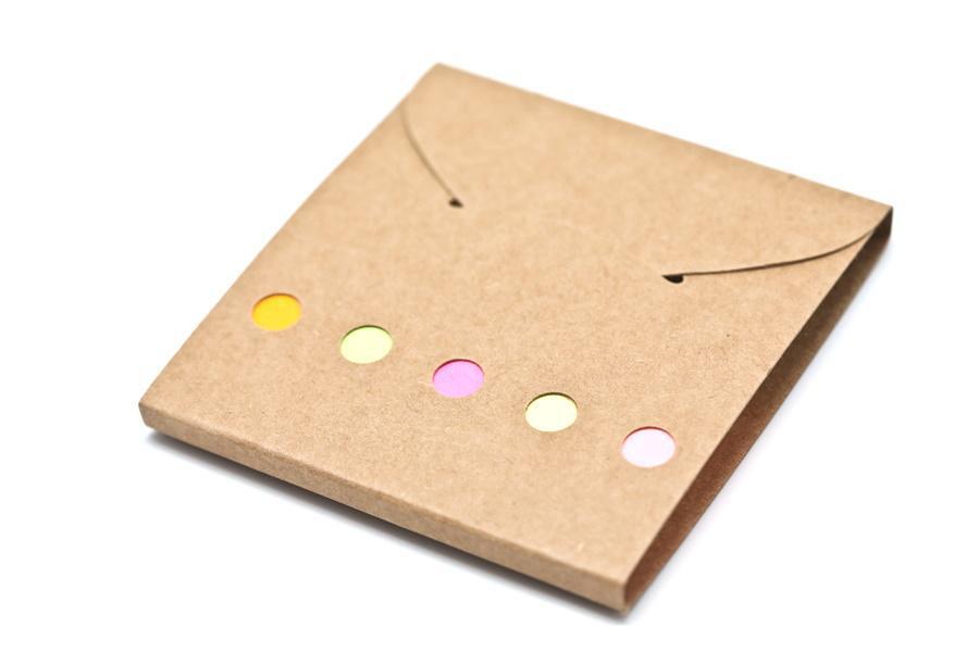 Post It Tabs   Pad, Paper (Brown Cover)Assorted