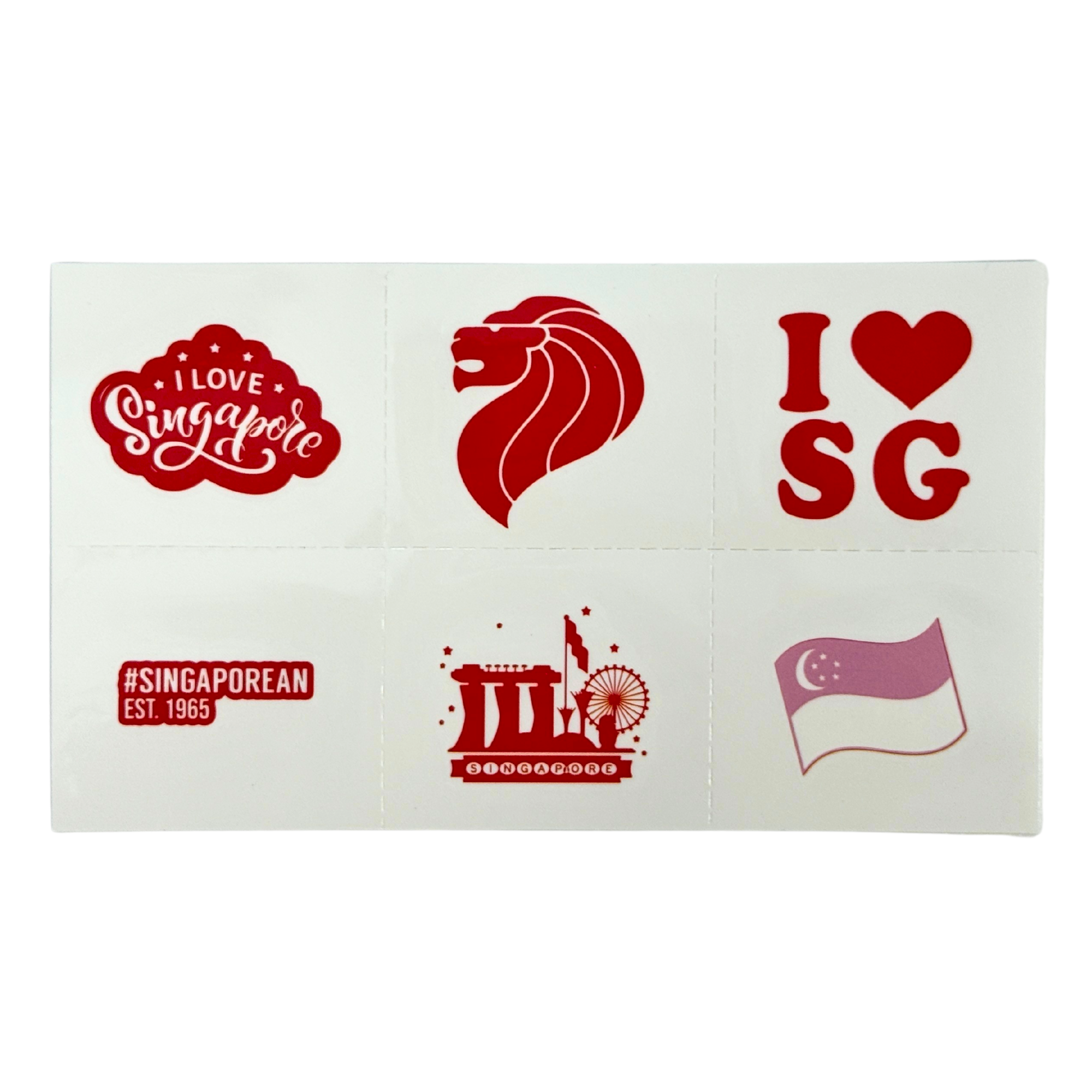 Singapore Theme Tattoo Sticker