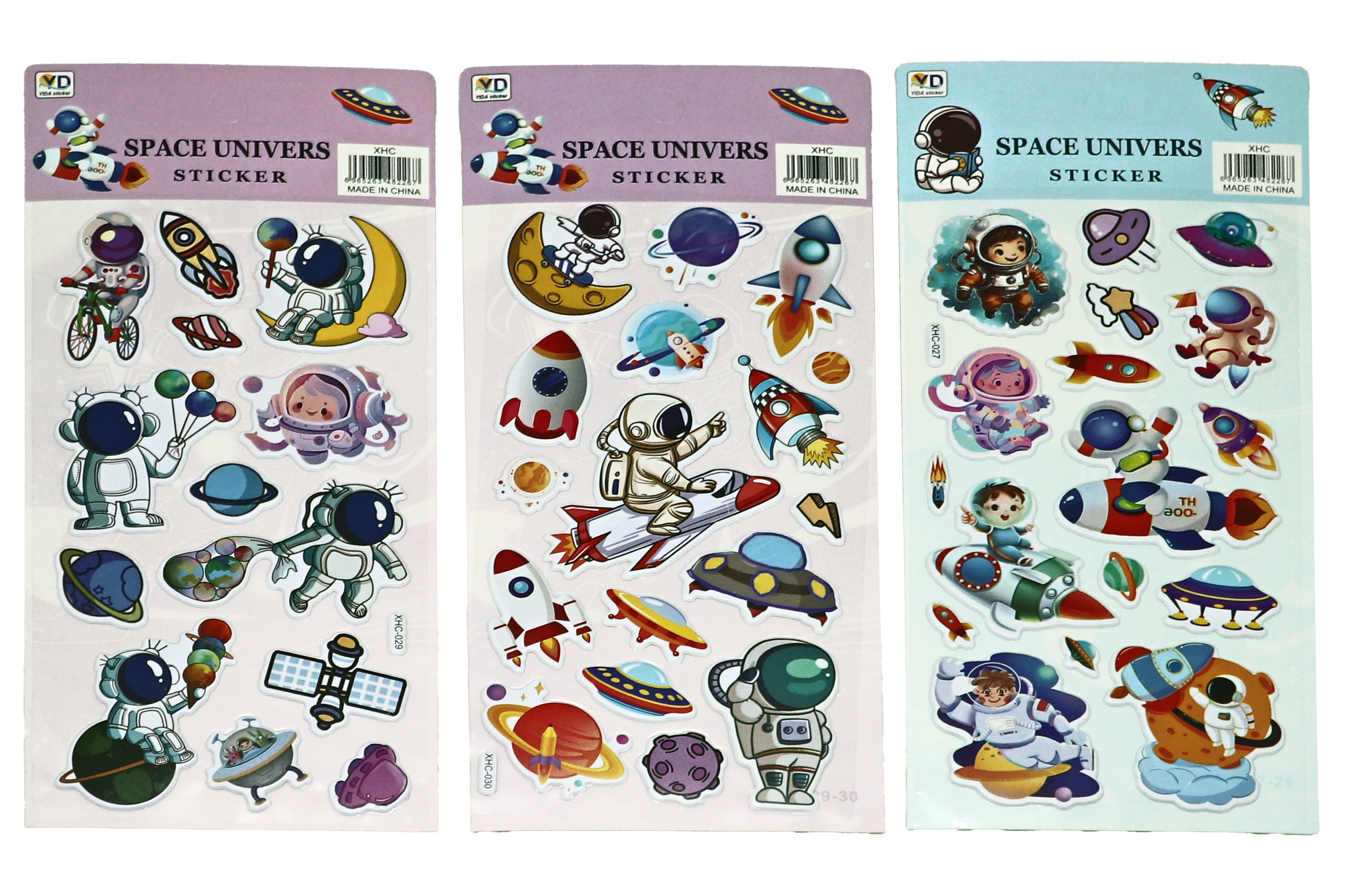 Space Astronaut Design 3D StickersAssorted