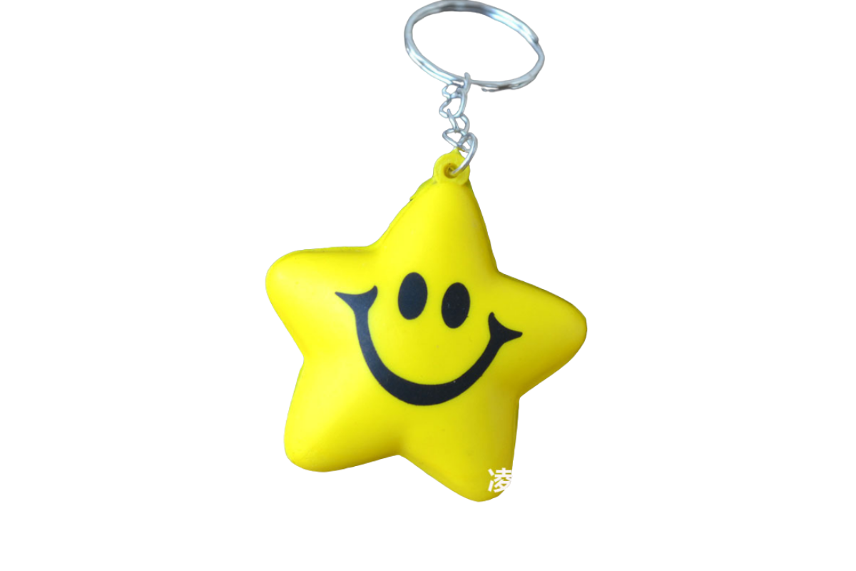Star Stress Ball KeychainRed