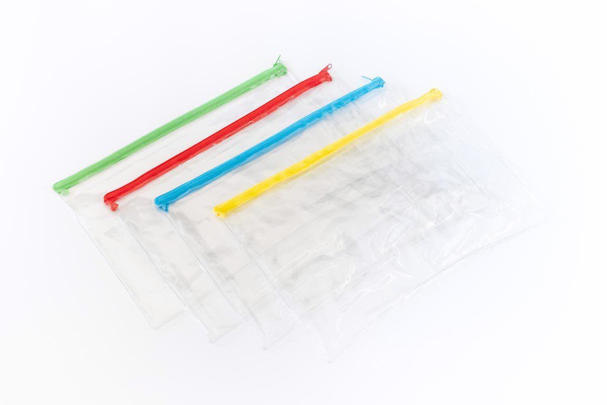 Transparent PVC A4 Zip CaseAssorted