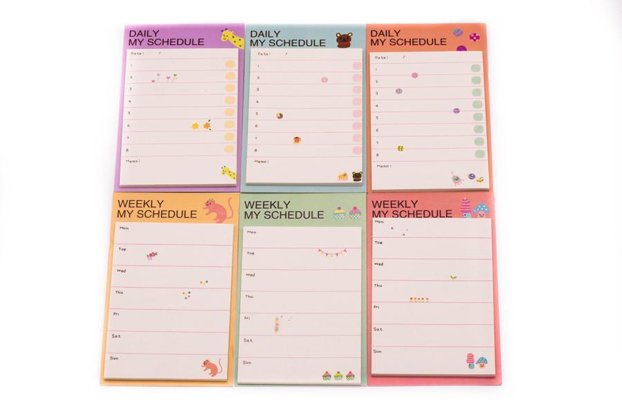 Weekly Schedule Post ItAssorted