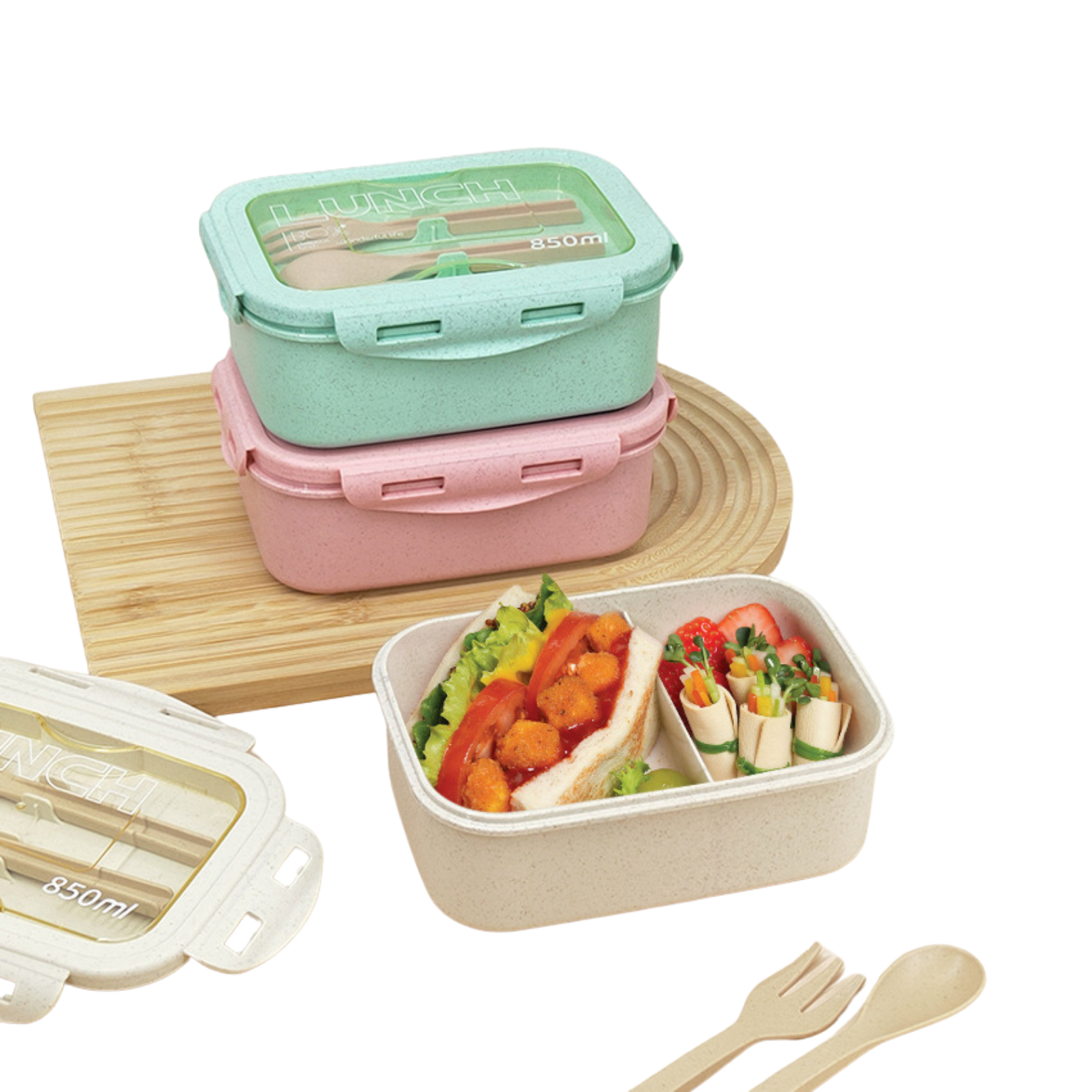 Wheat Straw Japanese Lunch Box (Deliver in 4-6 weeks)