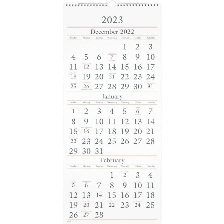 At-A-Glance 3-Month Vertical Wall Calendar [SKU - AAGSW11528]EA