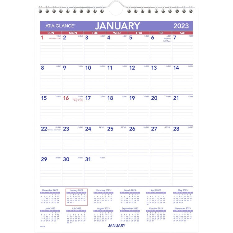 At-A-Glance Monthly Wall Calendar [SKU - AAGPM128]EA