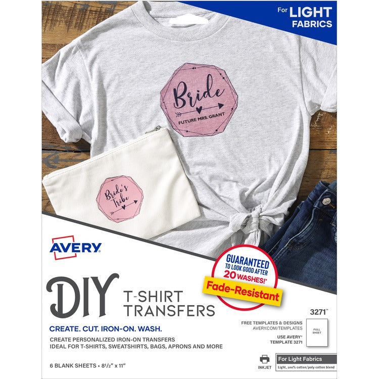 Avery Iron-On T-Shirt Transfer [SKU - AVE03271]CT