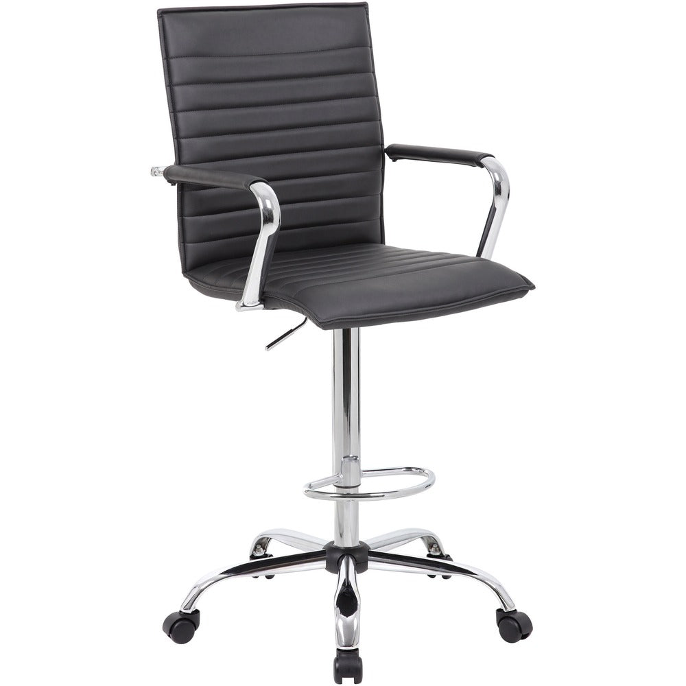 Boss Ribbed Design Drafting Stool [SKU - BOPB16533CBK]EA