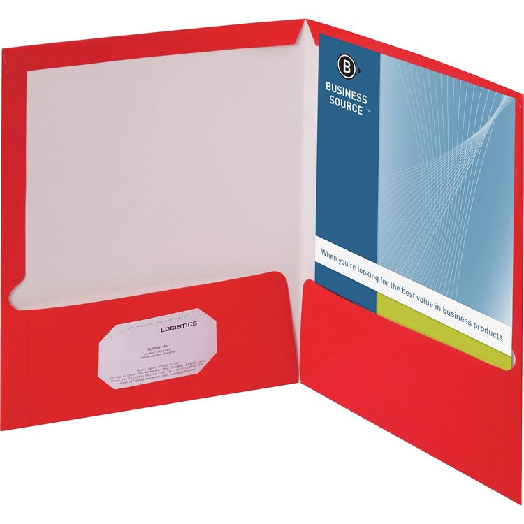 Business Source Letter Pocket Folder [SKU - BSN44426]BX