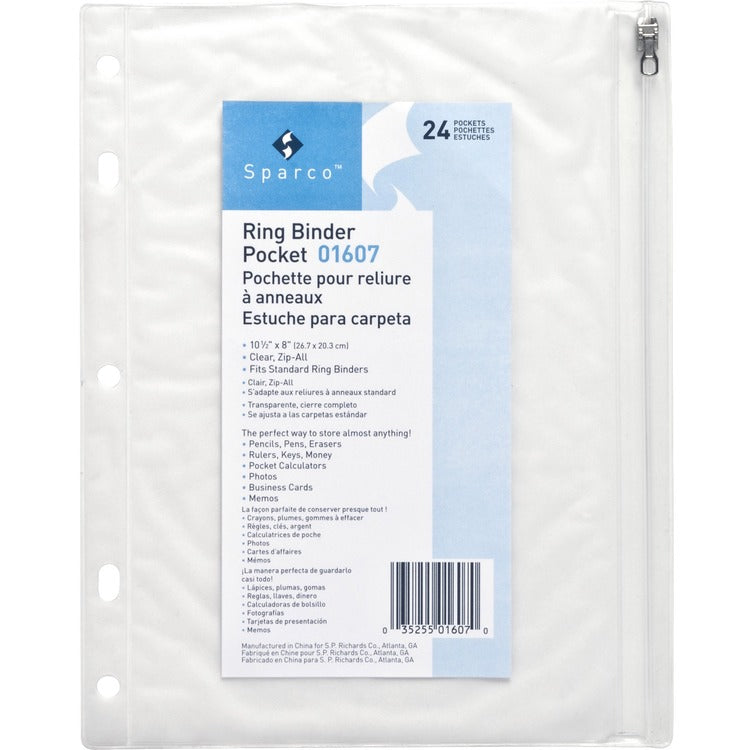 Business Source Punched Economy Binder Pocket [SKU - BSN01607]EA