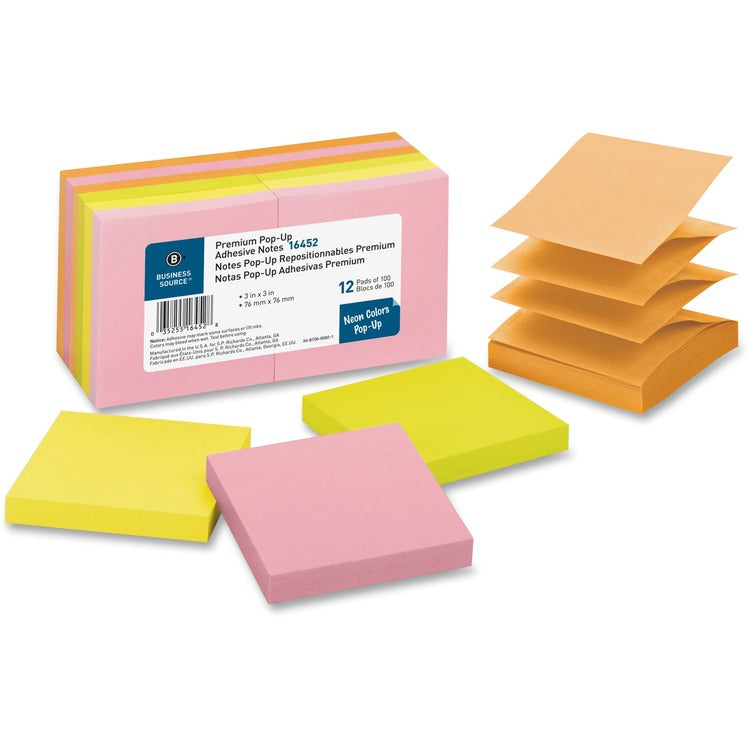 Business Source Reposition Pop-up Adhesive Notes [SKU - BSN16452]PK