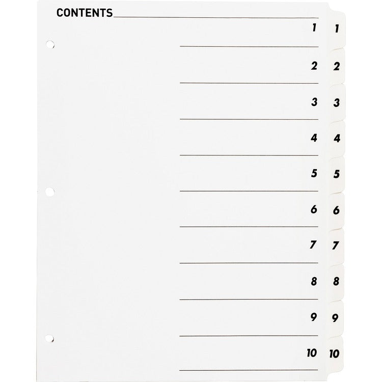 Business Source Table of Content Quick Index Dividers [SKU - BSN05854]ST