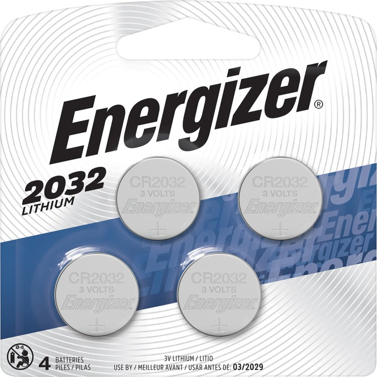 Energizer 2032 Lithium Coin Battery, 4 Pack [SKU - EVE2032BP4]PK