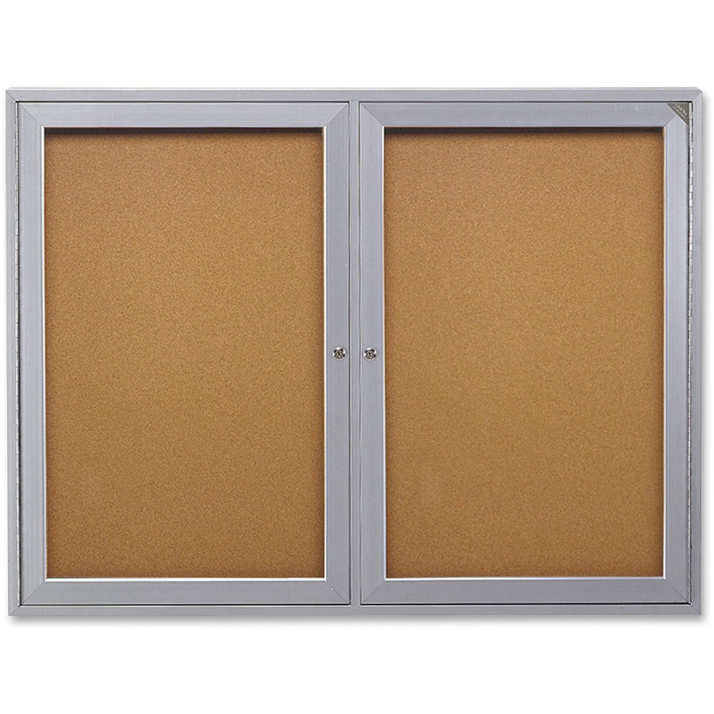 Ghent 2-Door Enclosed Indoor Bulletin Board [SKU - GHEPA23648K]EA