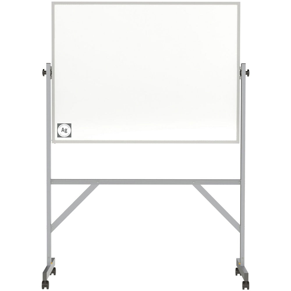Ghent Hygienic Porcelain Mobile Whiteboard with Aluminum Frame [SKU - GHEARM4M434]EA